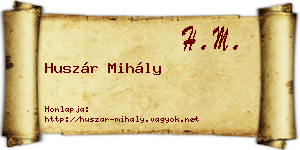 Huszár Mihály névjegykártya