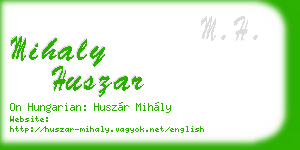 mihaly huszar business card