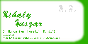 mihaly huszar business card